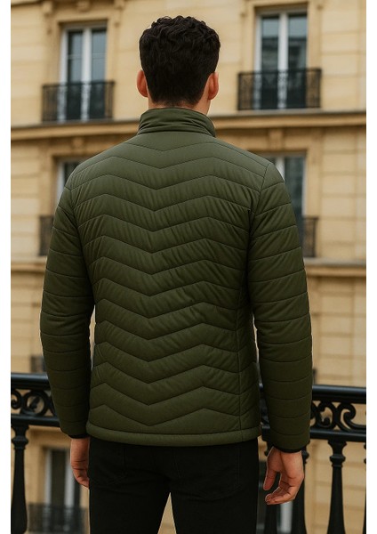 Erkek Premium Basic Kapitone Haki Şişme Mont indirimleri