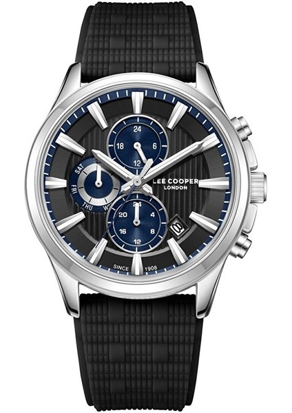 LC08183.351 Erkek Kol Saati - Siyah Silikon Kordon – 43 mm – Multifonksiyon - Şık Tasarım