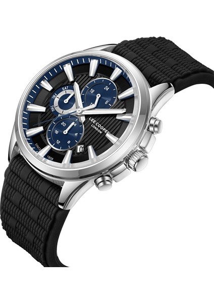 LC08183.351 Erkek Kol Saati - Siyah Silikon Kordon – 43 mm – Multifonksiyon - Şık Tasarım fiyatları