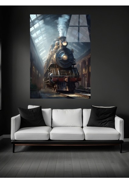Kara Dumanlı Tren 3D Cam Tablosu fiyatları