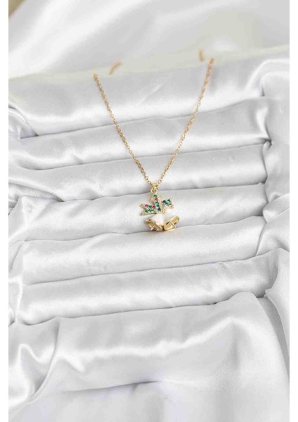 316L Çelik Zincir Gold Renk Chirtsmas Bell Model Yılbaşı Temalı Kadın Kolye