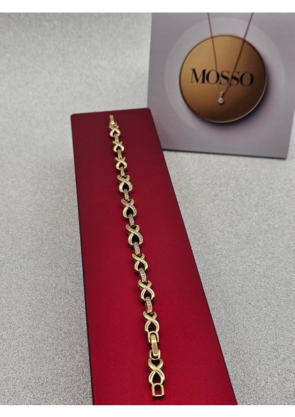 Xuping Sonsuzluk Model Zirkon Taş Detaylı Altın Renk Çelik Bileklik fırsatları