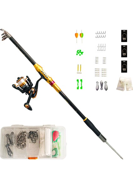 70 Parça Hazır Olta Seti 210 cm