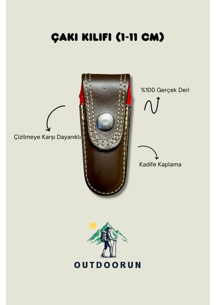 Hakiki Deri Çakı Kılıfı 1 - 11 cm