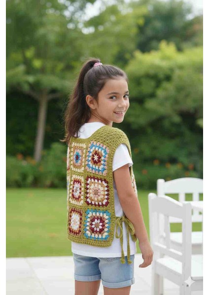 Kız Çocuk Motifli Yandan Bağlamalı Süveter 10-12 Yaş fiyatları