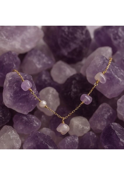 Doğal Taş Ametistli Kolye fiyatları