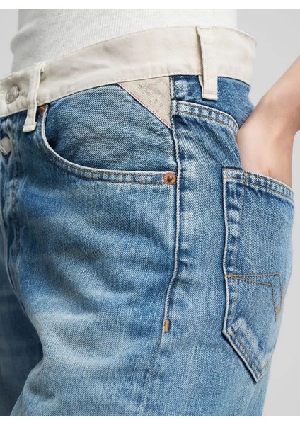 Kadın Mavi Düz Kesim Jean Pantolon indirimleri