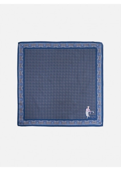 Erkek Lacivert Yün Fular