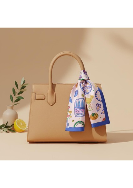 Akdeniz Esintili Sardalya Desenli Bandana Fular fiyatları