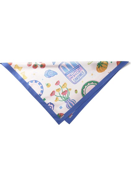 Akdeniz Esintili Sardalya Desenli Bandana Fular fırsatları