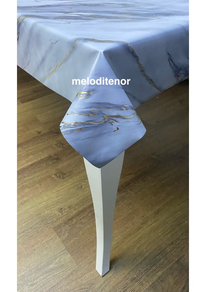 Altın Yaldızlı Parlak Yanardönerli Mermer Desen Kumaş Astar Yıkanabilir Pvc Muşamba Masa Örtüsü