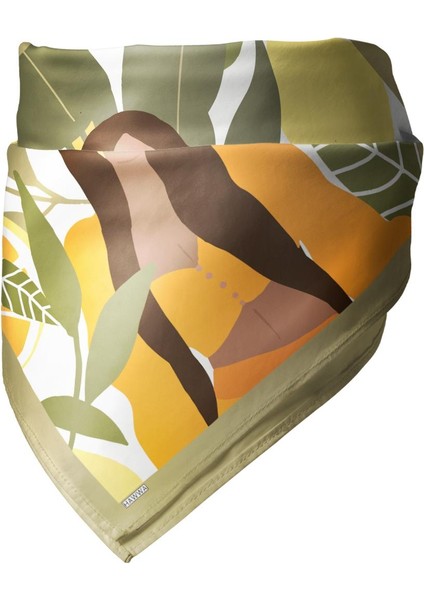 Tropikal Kadın Desenli Bandana Fular modelleri