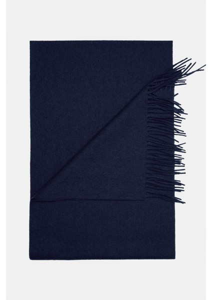 Erkek Lacivert Yün Kaşkol