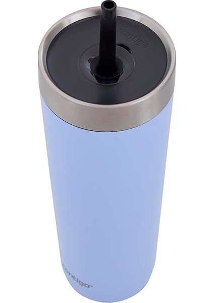 Unisex Adult No-Spill Tumbler Yalıtımlı Su Şişesi, Pipetli, Mavi, 720 ml fiyatları