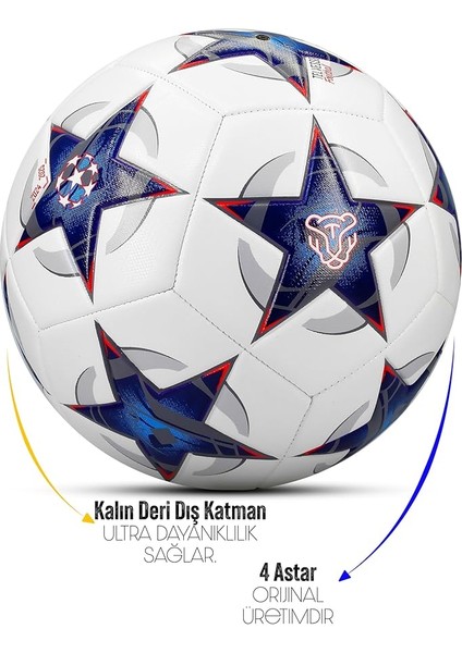 Set Futbol Topu Tekmelik Şampiyonlar Ligi Pompalı Sert Zemin Halı Saha Futbol Topu Mavi No:5 fırsatları