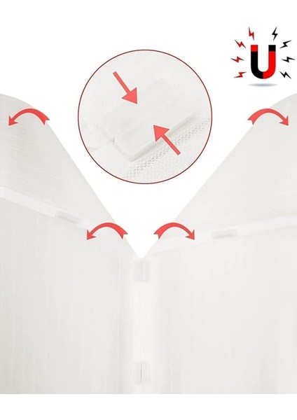 Safestore Pratik Manyetik Mıknatıslı Beyaz Kapı Pencere Sinekliği Tülü 105 x 210 cm modelleri