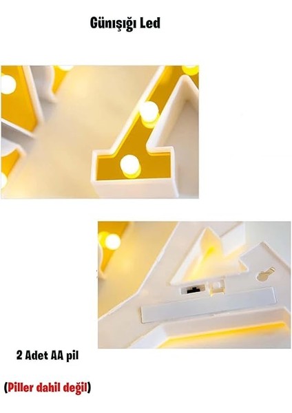 Gitti Dekoratif LED Işıklı 3D N Harfi Büyük Boy Organizasyon Doğum Günü Kutlama (N) modelleri