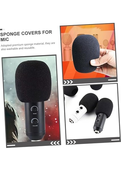 4ADET Sünger Mikrofon Kapağı El Tipi Mikrofonlar Için Rüzgar Yüksek Elastikiyet ve Kolay ile Mikrofon Koruyucu modelleri