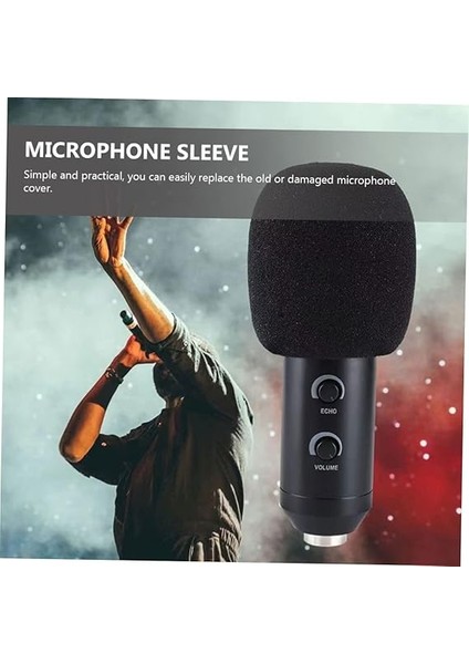 4ADET Sünger Mikrofon Kapağı El Tipi Mikrofonlar Için Rüzgar Yüksek Elastikiyet ve Kolay ile Mikrofon Koruyucu fırsatları