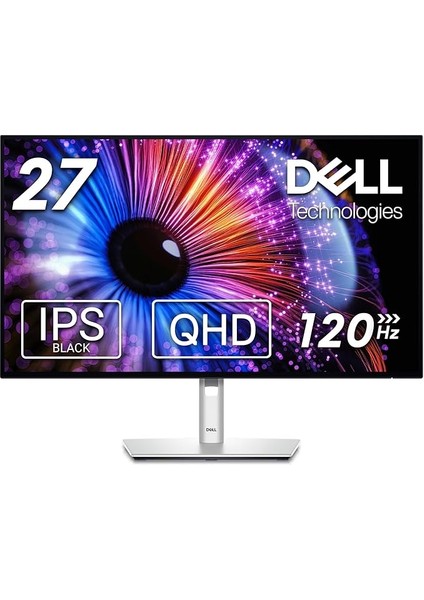 Ultrasharp Monitör 27 Inç 2560X1440 Qhd, IPS Black Technology 16:9 5ms 120Hz 2xdp HDMI Type-C 2 x Thunderbolttm 4 Port Antı-Glare Heıght Tılt Swıvel Pıvot Vesa Hub, U2724DE