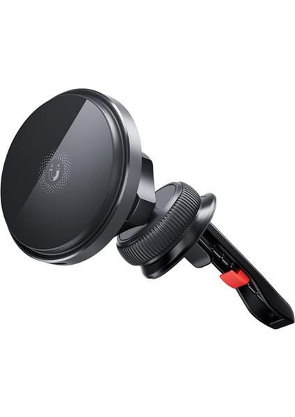 CX015 Magsafe ile Uyumlu Hızlı Şarj Araç Içi Telefon Tutucu, 15W Kablosuz Şarj, 360° Dönebilen, Havalandırma Montajlı, Siyah