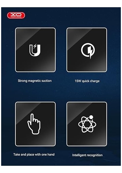 CX015 Magsafe ile Uyumlu Hızlı Şarj Araç Içi Telefon Tutucu, 15W Kablosuz Şarj, 360° Dönebilen, Havalandırma Montajlı, Siyah fırsatları