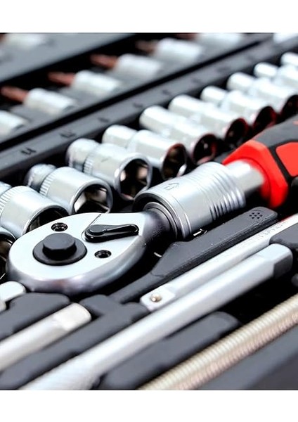 Rowermax 59 Parça 46 Mini Lokma Otomatik Cırcırlı 1/4'' 12 Parça Kombine Anahtar Lokma Takımı modelleri