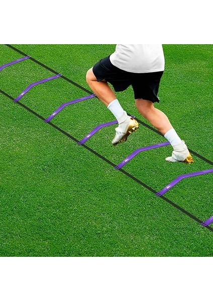 6 Metre Antrenman Merdiveni 13 Çubuklu Ayarlanabilir Dayanıklı Esnek Idman Merdiveni Futbol Için Eğitim Merdiveni fırsatları