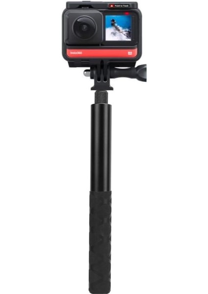 114CM Görünmez Selfie Çubuğu, INSTA360 X3, X2, X4, X5, One Rs, Go 3, One, One X, Evo ile Uyumlu, 180 gr Alüminyum Katlanabilir Uzatma Çubuğu, 1/4” Vidalı Bağlantı, 360° Görünmez Çekim, Siyah fırsatları