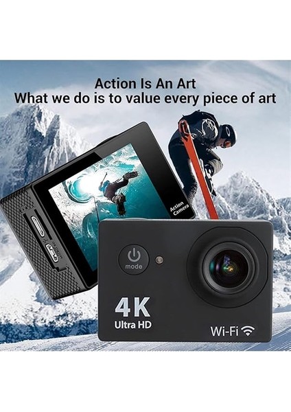 Wifi Li Aksiyon Kamera 4K Ultra Hd 1080P Spor Dalış Motorsiklet Kask Kayak Doğa Avcı Kamerası Mavi 4K indirimleri