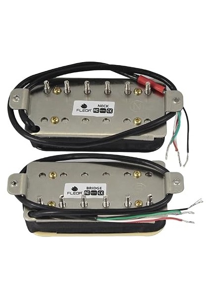 Alnico 2 Humbucker Pickup Hba2 Elektro Gitar Humbucker Boyun ve Köprü Pikap Seti, Krem+Siyah fırsatları