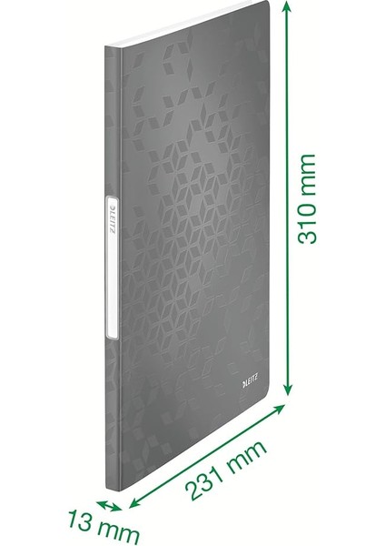 Wow A4 Sunum Dosyası, Metalik Buz Mavisi, 20 Şeffaf Poşetli, 40 A4 Sayfa Kapasiteli, 46310051 fırsatları