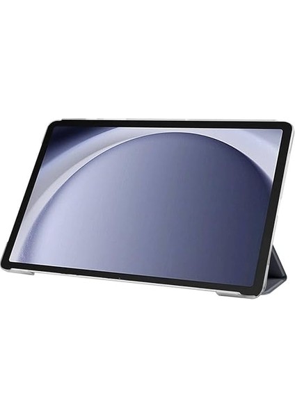 Samsung Tablet ile Uyumlu Tablet Kılıfı Smart Cover Uyku Modlu Standlı Arkası Sert Şeffaf Kapak (Siyah, Galaxy Tab A9 X110) modelleri