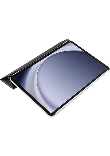Samsung Tablet ile Uyumlu Tablet Kılıfı Smart Cover Uyku Modlu Standlı Arkası Sert Şeffaf Kapak (Siyah, Galaxy Tab A9 X110) fırsatları