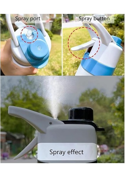 Sprey Su Şişesi, Sızdırmaz 650ML Spor Şişesi, Bpa Içermeyen Spor Su Şişeleri, Sis Sprey Su Şişesi, Fitness, Kamp, Doğa Sporları Için Taşınabilir Su Şişesi (Siyah) fiyatları