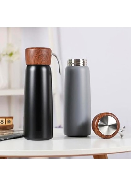 Çift Vakumlu Paslanmaz Çelik Gri 380 ml Termos fiyatları