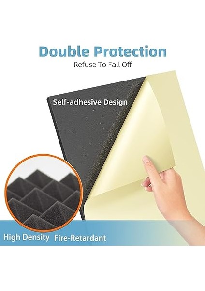 12 Adet Kendinden Yapışkanlı Akustik Köpük, Kendinden Yapışkanlı, Kabarcıklı Köpük, Ses Yalıtımı, Ses Yalıtımı, Kendinden Yapışkanlı, Akustik Köpük Mat, 30 x 30 x 2,5 cm modelleri