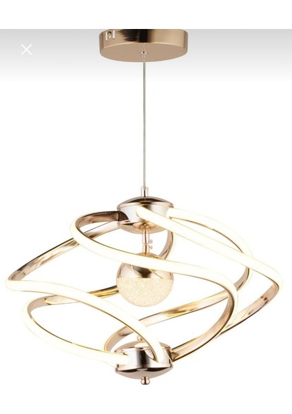 Ld 032 Model Krom 3 Renkli Salon ve Oturma Odası Için Ideal Alüminyum Avize, 45X70 fiyatları