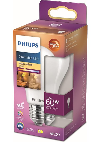 LED Classic 60W A60 E27 Fr WGD90 Srt4