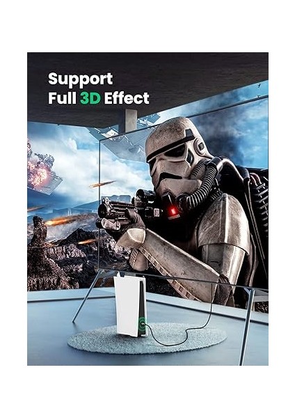 4K HDMI Kablosu Arc 3D Ethernet Için Ps5 Soundbar, Xbox Series S, Monitör Vb. (1m) fırsatları