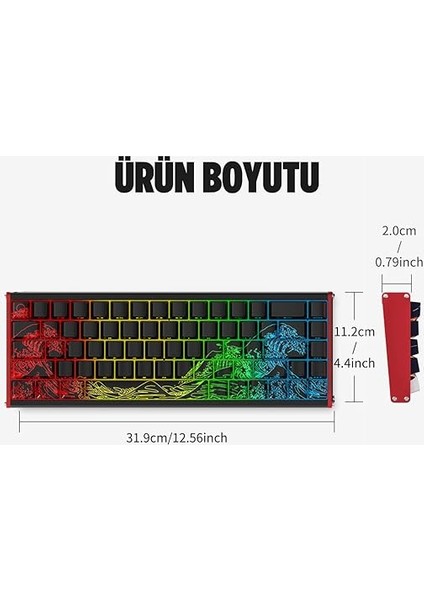 Alux 68 He Kablolu-8000hz Manyetik Switch Oyun Klavyesi Alümniyum Gövde Yapısı Siyah - Resimli indirimleri