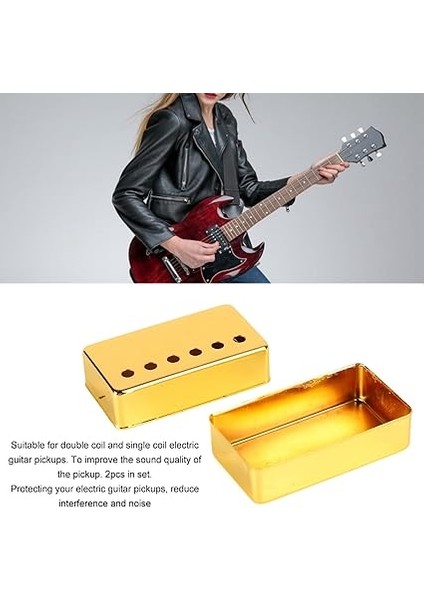 2 Adet Altın 6 Delik Gitar Manyetik Kapak Gitar Humbucker Manyetikler Cilalı Tek Çift Bobin Elektro Gitar Manyetik Kapak modelleri