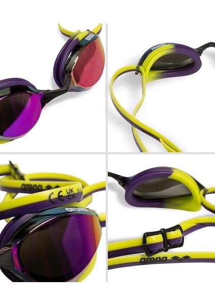 Üniseks Yetişkin Python Yarış Yüzme Gözlüğü Erkekler ve Kadınlar Için Rekabetçi Yüzücüler Buğu Önleyici Ayna Lens Çift Kayışlı Küçük Kesim, Menekşe/erik/arktik Kireç fiyatları
