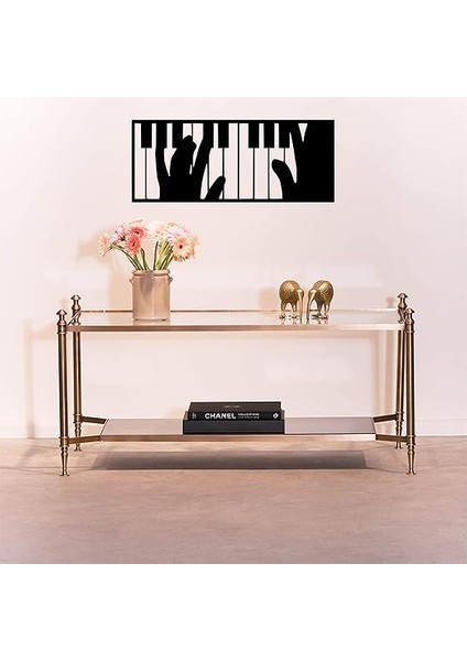 Piano Duvar Dekoru-Süsü, Ahşap Dekoratif Tablo Siyah 20 x 48 UNTNM357 indirimleri