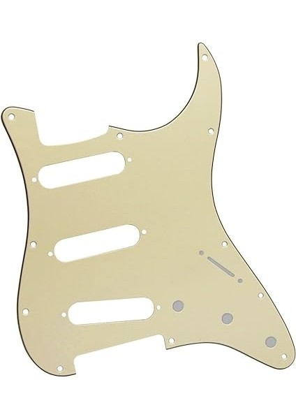 Sss Style Pickguard ve Tremolo Cavity Cover Back Plate 11 Delikli Set Abd/meksika Standart St Gitar Parçaları Için, 3 Katmanlı Krem fırsatları