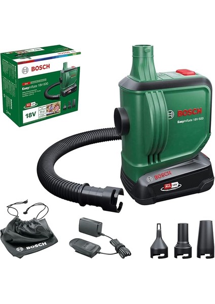Easyınflate 18 V-500 Hava Yatağı Için Elektrikli Hava Pompası/hava Pompası (1 x 2,0 Ah Akü; 18 Volt Sistem; Şişirmek ve Boşaltmak Için; Kartonda)
