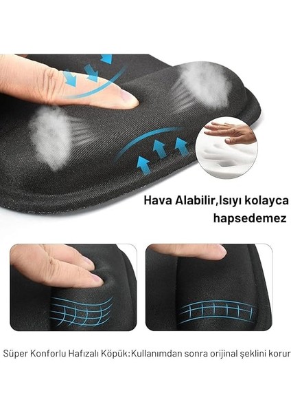 Bilek Destekli Ergonomik Kaymaz Taban Mouse Pad, Bilek Koruyucu Tasarım modelleri