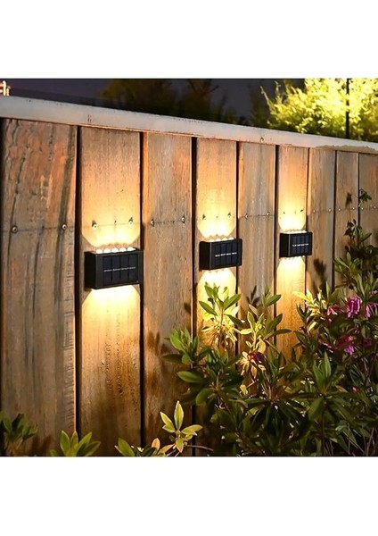 Güneş Enerjili, Suya Dayanıklı ve Duvara Monteli 6 Led’li Aplik - Bahçe, Teras, Havuz Kenarı, Çimenlik ve Yol Kenarları Için Ideal (Standart, Adet, 8) indirimleri