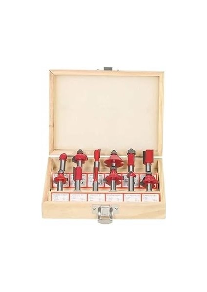 12 Parça Freze Uç Takımı Ahşap Oyma Ağaç Delme Çantalı Set 6 mm fiyatları