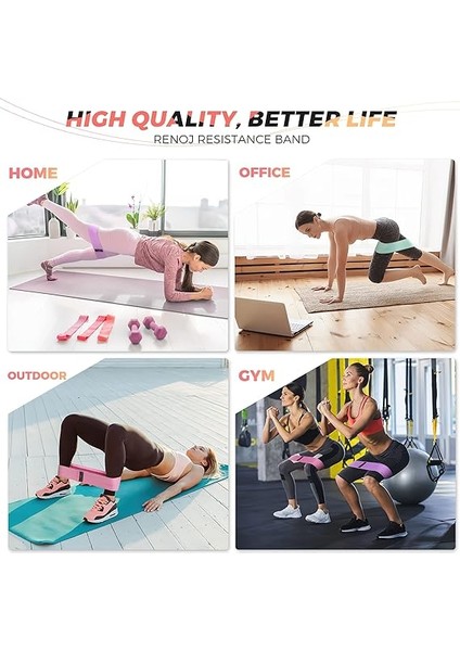 Direnç Bantları, Kadınlar ve Erkekler Için Yoga Başlangıç Seti, 3 Set Streç Egzersiz Bandı, Kalça ve Bacaklar Için, Elastik Esnek Pilates Bantları indirimleri
